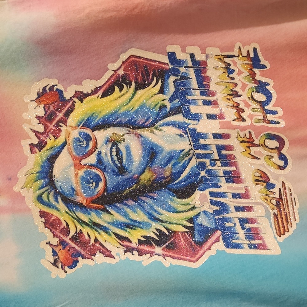 BEETLEJUICE GLITTERY Custom made tye dye shirt. - Picture 1 of 7